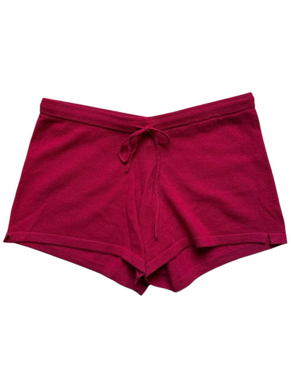 Neiman Marcus True Red Cashmere Knit Lounge Shorts